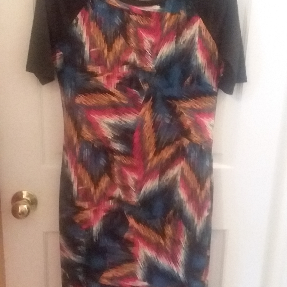 LuLaRoe Whimsical Graphic Print Dress Size Small